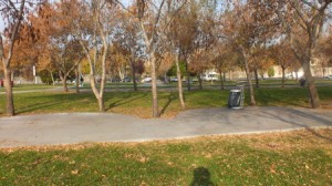Park (hinter dem Fotografen das Meer)