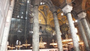 Hagia Sophia voll eingerüstet