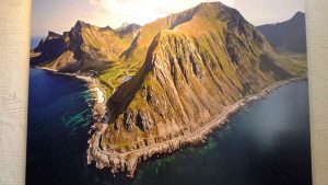 Foto vom Fjord u. Dorf Vikten